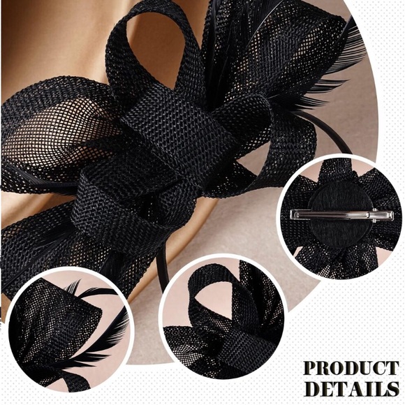 Black Bows Fascinators Hats - Victoria Derby 2025 Attire Hat new main image 4